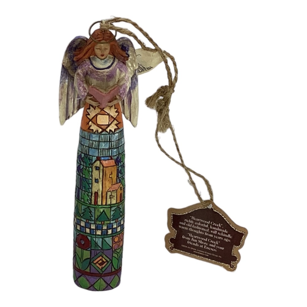 Jim Shore Heartwood Creek Angel/Book Hanging Ornament 2004